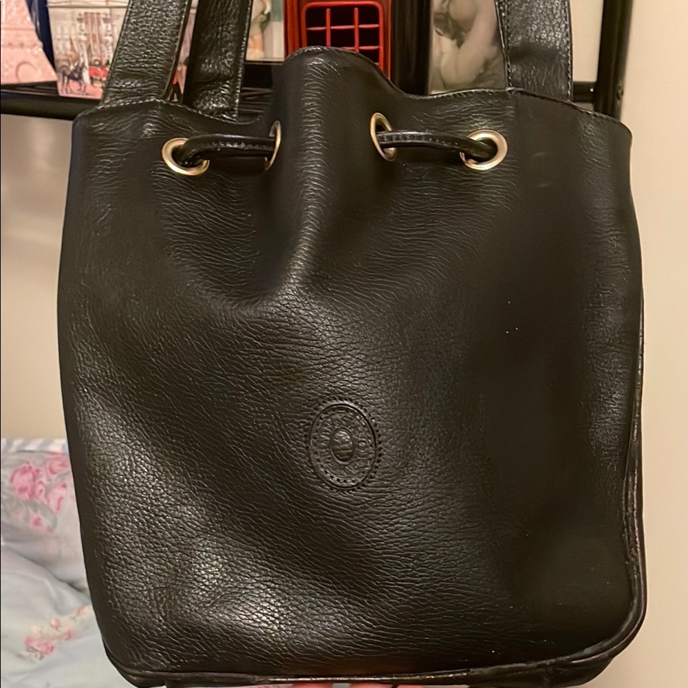 Francesco Biasia Black Leather Shoulder Bag